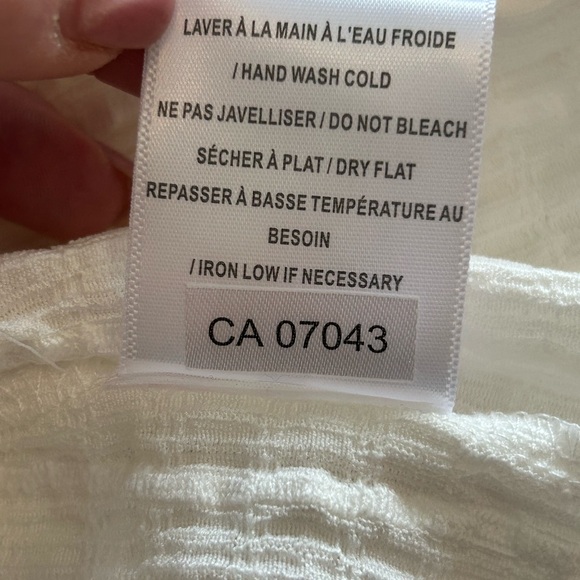 TAES Cottagecore Romantic White Peplum Blouse Peter Pan Collar Tie Front Small - Picture 8 of 10